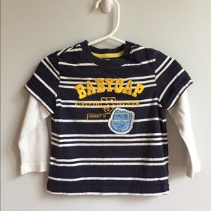GAP Baby Gap Navy Double Layered Tee